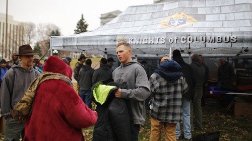 Distribuzione di vestiario a Denver