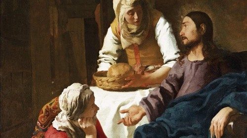 Jan Vermeer, «Cristo in casa di Marta e Maria» (1656) Jan Vermeer, «Cristo in casa di Marta e Maria» (1656)