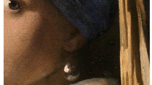 Vermeer, «Ragazza con l’orecchino di perla» (1665, particolare)