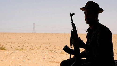 A member of the Libyan National Army (LNA) commanded by Khalifa Haftar sits in a tent at one of ... A member of the Libyan National Army (LNA) commanded by Khalifa Haftar sits in a tent at one of ...