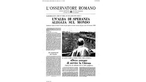 La prima pagina del 28-29 agosto 1978 con il testo del radiomessaggio «Urbi et Orbi»