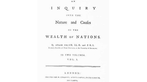 La prima edizione della «Indagine sulla natura e le cause della ricchezza delle nazioni» (1776)
