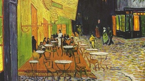 Vincent van Gogh, «Terrazza del caffè» (1888, Museo Kröller-Müller, Otterlo) 