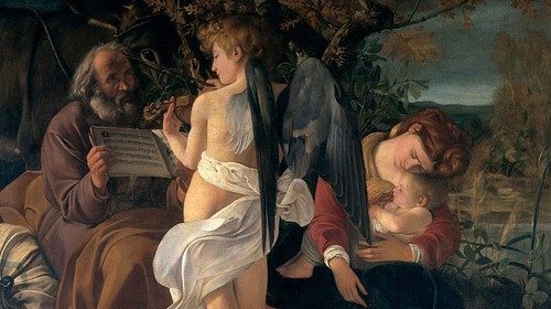 Caravaggio, «Riposo durante la fuga in Egitto» (1597) Caravaggio, «Riposo durante la fuga in Egitto» (1597)