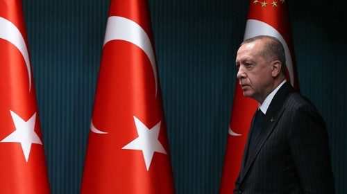 Il presidente turco Recep Tayyip Erdoğan (Afp)