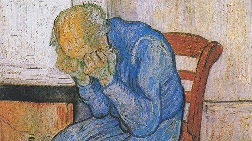 Vincent van Gogh, «Sulla soglia dell’eternità» (1890, particolare)