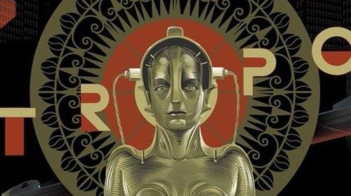 Un particolare della locandina del film «Metropolis» di Fritz Lang