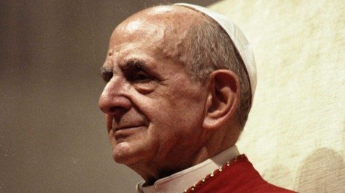 *OR* Un primo piano di Papa Paolo VI durante l'udienza generale del 17 maggio 1978.
(Copyright ...