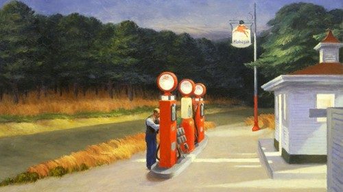 Edward Hopper «Gas» (1940, particolare)