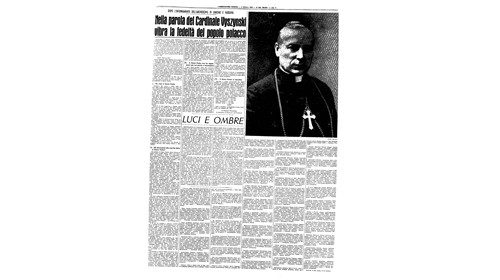 Una delle pagine che tra il 30 settembre e il 10 ottobre 1953 «L’Osservatore Romano» pubblicò dopo l’arresto del cardinale Wyszyński