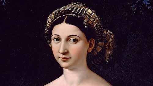 Raffaello, «La Fornarina» (1518-1520, particolare) Raffaello, «La Fornarina» (1518-1520, particolare)