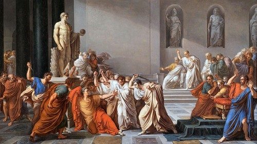 Vincenzo Camuccini «Morte di Cesare» (1806, conservato al Museo di Capodimonte, Napoli) Vincenzo Camuccini «Morte di Cesare» (1806, conservato al Museo di Capodimonte, Napoli)
