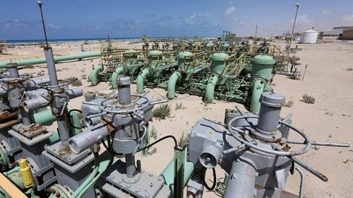 FILE PHOTO: A general view of pipelines at the Zueitina oil terminal in Zueitina, west of Benghazi ...
