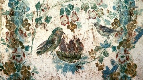 «Cubicolo delle stagioni» (Roma, Catacomba di Pretestato, particolare, IV secolo)