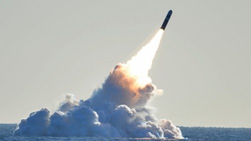The new weapon is designed to be launched on a ballistic missile fired from a submarine. The new weapon is designed to be launched on a ballistic missile fired from a submarine.