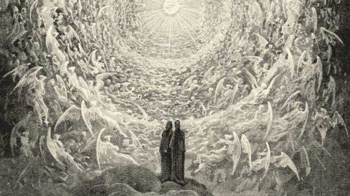Gustave Doré, «Dante e Beatrice contemplano l’Empireo» (XIX secolo)
