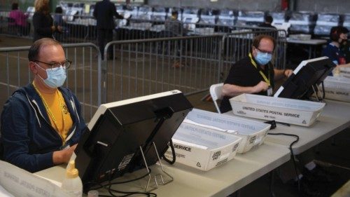 PITTSBURGH, PA - NOVEMBER 06: Election officials proceed with the counting of ballots at the ... PITTSBURGH, PA - NOVEMBER 06: Election officials proceed with the counting of ballots at the ...