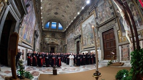 Alcuni momenti della liturgia penitenziale durante l’incontro in Vaticano su «La protezione dei minori nella Chiesa» (23 febbraio 2019)