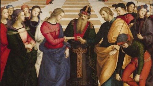 Raffaello «Sposalizio della Vergine» (1504, particolare)