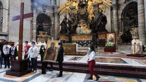 SS. Francesco - Basilica Vaticana - Altare della Cattedra: Santa Messa  22-11-2020