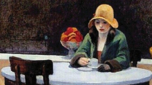 Edward Hopper «Automat» (particolare, 1927)