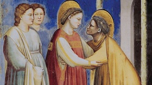 Giotto, Visitazione, (c. 1306.) Cappella degli Scrovegni, Padova Giotto, Visitazione, (c. 1306.) Cappella degli Scrovegni, Padova