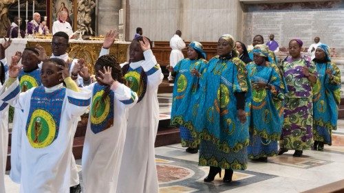 SS. Francesco - Basilica Vaticana - Altare della Cattedra: Santa Messa per la Comunità Congolese  ...