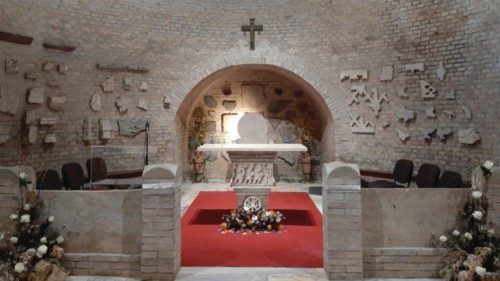 La basilica di San Silvestro nelle catacombe di Priscilla La basilica di San Silvestro nelle catacombe di Priscilla
