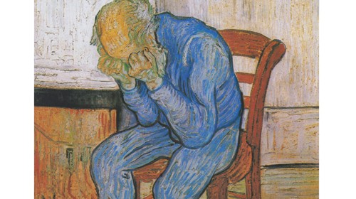 Van Gogh, "Sulla soglia dell’eternità" (1890), Museo Kröller –Müller, Otterlo.