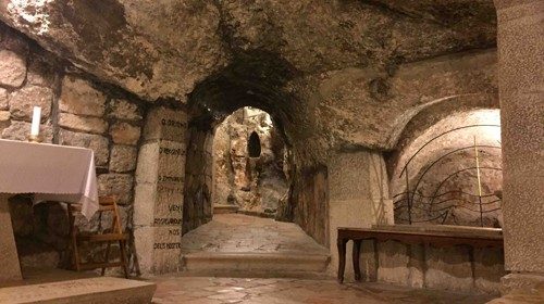 Le grotte sotterranee di Betlemme nei pressi della basilica della Natività