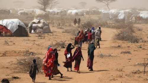 DADAAB, KENYA - JULY 21: Newly arrived Somalian refugees settle on the edge of the Dagahaley ... DADAAB, KENYA - JULY 21: Newly arrived Somalian refugees settle on the edge of the Dagahaley ...