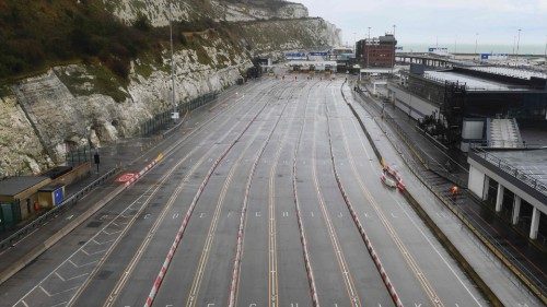 Il porto di Dover nel sud-est della Gran Bretagna (Afp)