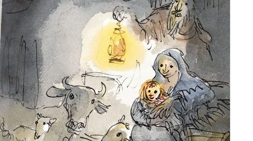 Particolare da una delle tavole di Quentin Blake