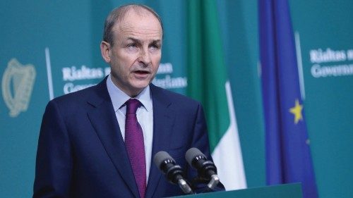 epa08933451 A handout photo made available by the Irish Government shows Irish Prime Mininster ... epa08933451 A handout photo made available by the Irish Government shows Irish Prime Mininster ...