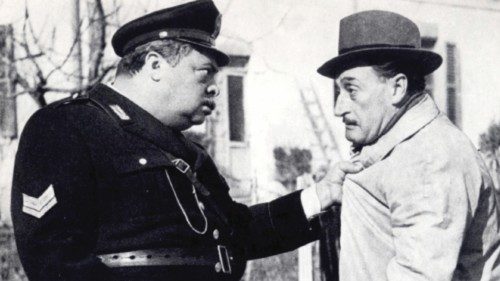 Aldo Fabrizi e Totò in una scena del film «Guardie e ladri» «Roma diretto da Mario Monicelli e Steno (1951)