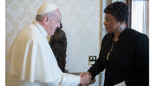 L’incontro tra il Papa e Bernice Albertine King (12 marzo 2018)