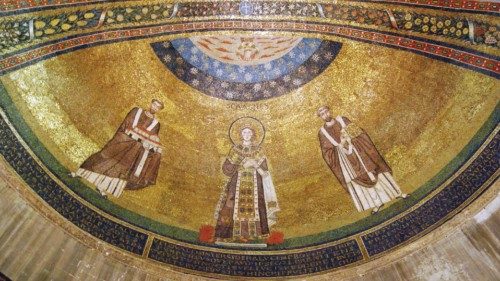 Mosaico absidale della basilica romana di Sant’Agnese