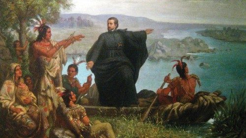 Wilhelm Lamprecht «Père Marquette e gli indiani» (1869) Wilhelm Lamprecht «Père Marquette e gli indiani» (1869)