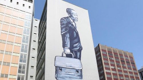 Murales intitolato «Anton Lembede Bachelor of Law» nel centro di Durban in Sud Africa
