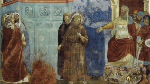 Giotto, «Francesco incontra il Sultano» (Basilica superiore di San Francesco, Assisi)