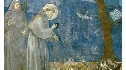 Giotto «Predica agli uccelli» (particolare)