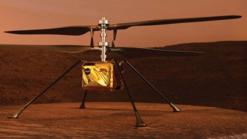 Il piccolo elicottero Ingenuity che proverà a volare su Marte