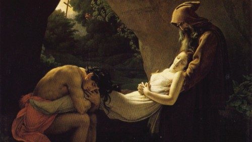 Anne-Louis Girodet de Roussy-Trioson, «I funerali di Atala» (1808)