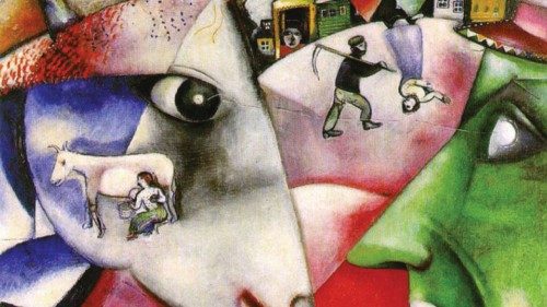 Marc Chagall, «Io e il villaggio», 1911, Museum of Modern Art, New York Sotto, Mariana Mazzucato (Wikimedia Commons) Marc Chagall, «Io e il villaggio», 1911, Museum of Modern Art, New York Sotto, Mariana Mazzucato (Wikimedia Commons)