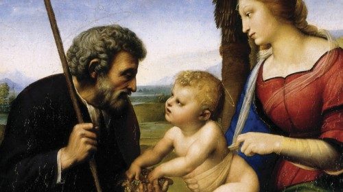Raffaello Sanzio, «Sacra Famiglia con palma» (1506, particolare)
