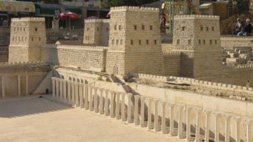 Un plastico della fortezza Antonia sede della guarnigione romana a Gerusalemme
