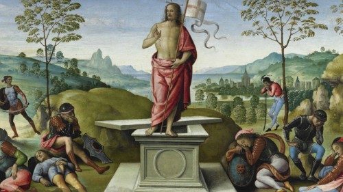 Perugino, «La Risurrezione» (polittico di San Pietro, 1496-1500)