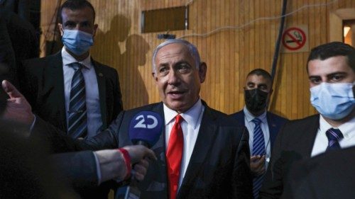 Il premier israeliano uscente Benjamin Netanyahu (Afp)