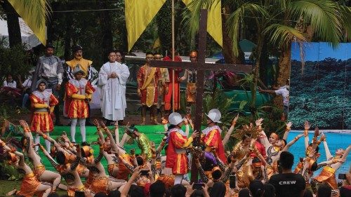 Rievocazione della prima messa celebrata 500 anni fa sull’isola di Limasawa, la Domenica di Pasqua del 1521