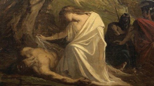 Jean-Joseph Benjamin-Constant «Antigone presso il corpo di Polinice» (1868) Jean-Joseph Benjamin-Constant «Antigone presso il corpo di Polinice» (1868)